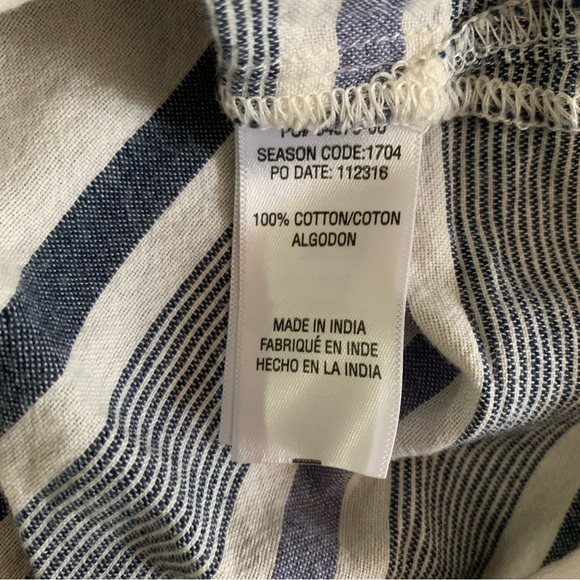 Splendid Women's Traveler Stripe Cold Shoulder, White, Medium - Picture 6 of 7